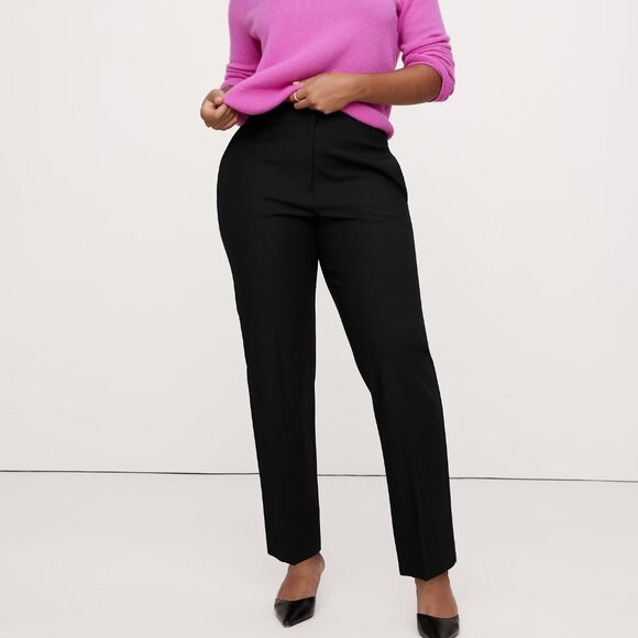 NWT 4P Black Banana Republic High Rise Modern Slim Refined Ankle Pant Dress Pant - Picture 3 of 7